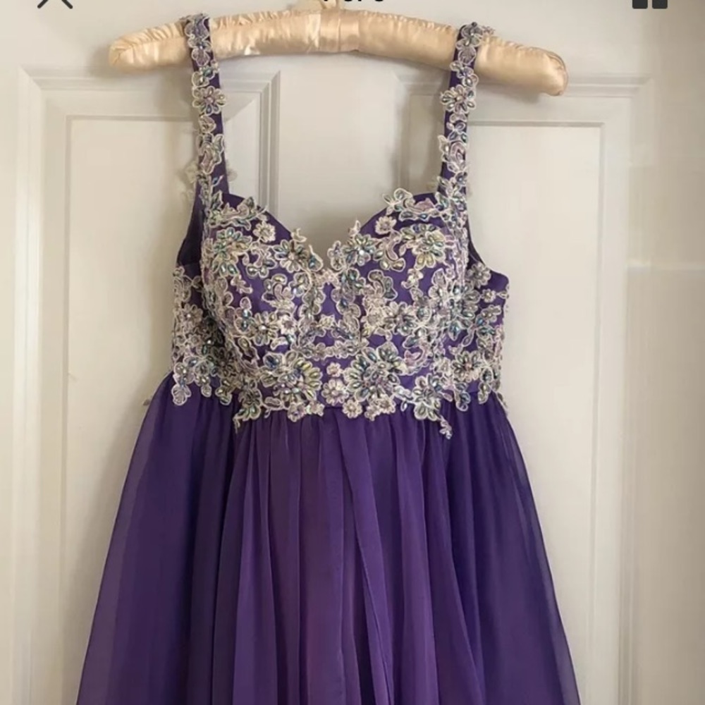 Beautiful La Femme Rhinestone Beaded Dress